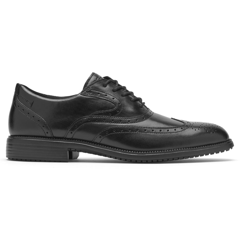 Rockport Total Motion Dressport Wingtip - Mens Oxfords - Black - NZ (UNI-127936)